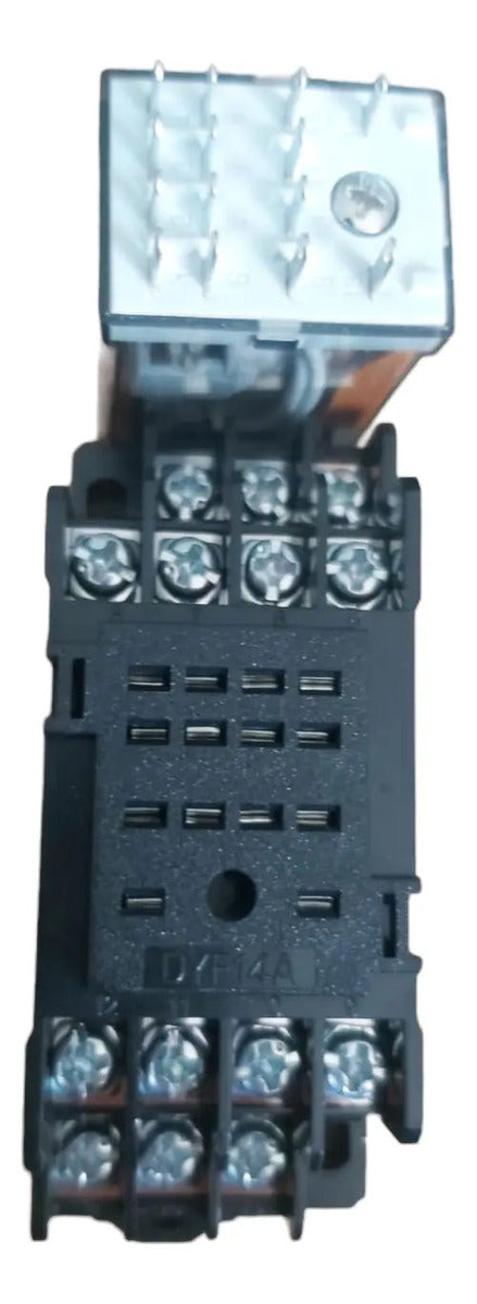 Rele 220 Vac Con Base, 14 Pines, 4no + 4nc. 5a