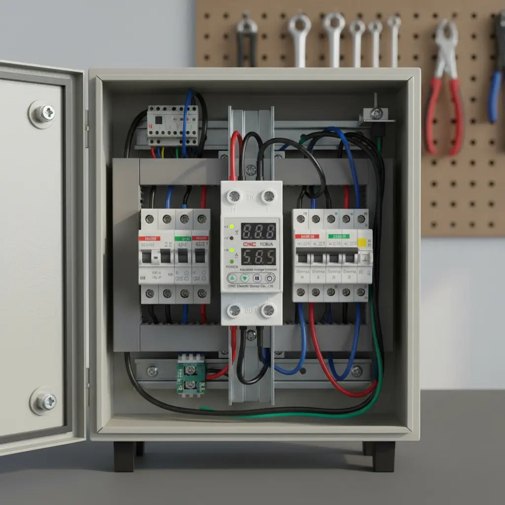 Relé Protección Voltaje Corriente Ajustable 220v Monofásico