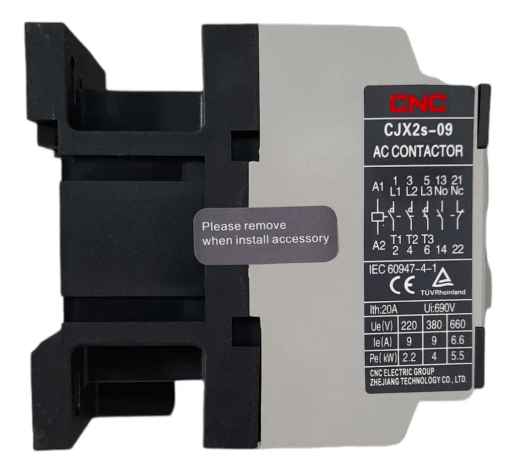 Contactor Cjx2s 9a Bobina 220v 1no Cnc