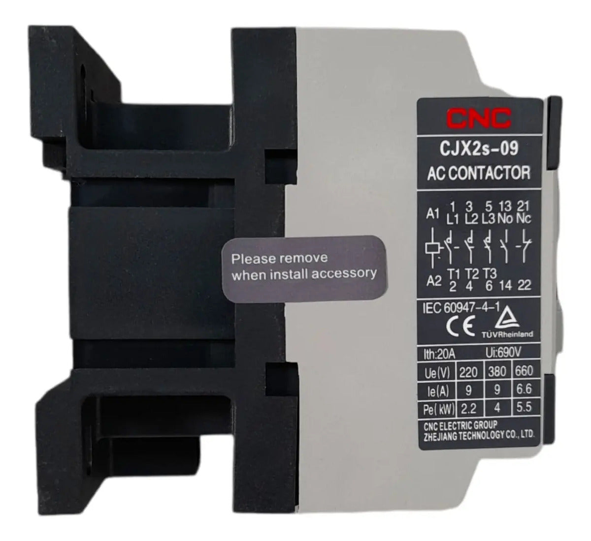 Contactor Cjx2s 9a Bobina 220v 1no Cnc