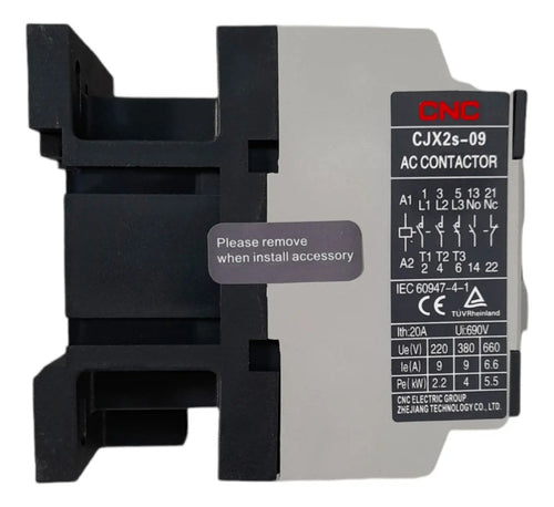 Contactor Cjx2s 9a Bobina 220v 1no Cnc