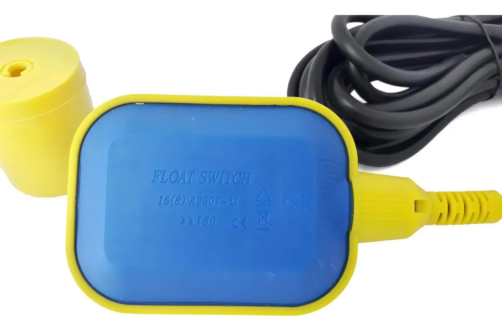 Interruptor De Nivel Flotador Globaltronics 5 Mts 16a Ip68 Para Agua 5 Mtrs