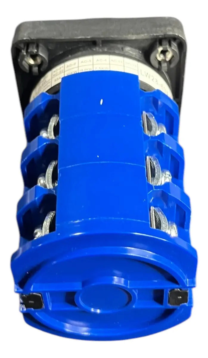 Selector Rotativo Cnc 63a Conmutador Fases 1-0-2 Azul 6 Ip20