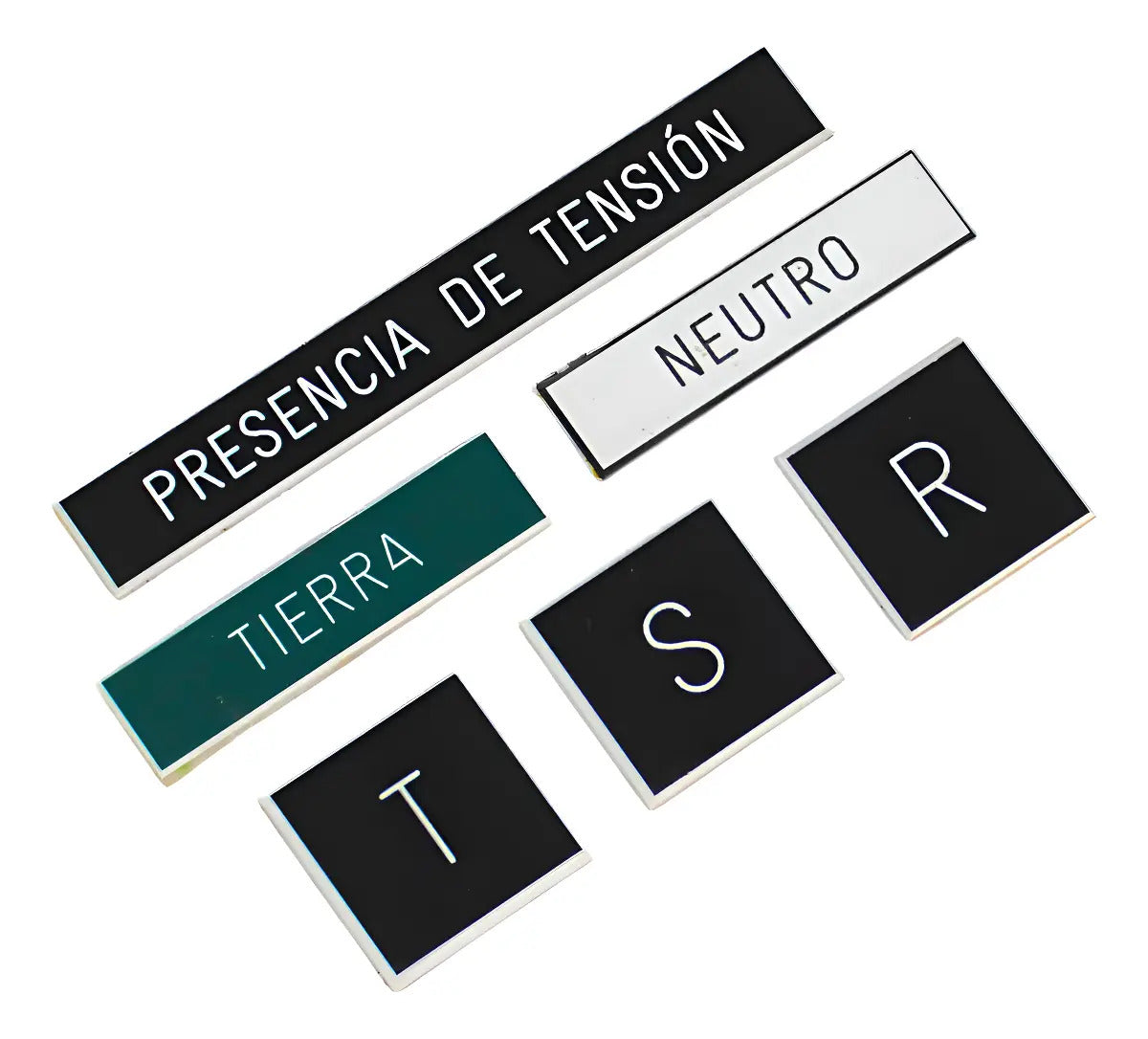 Rotulo Lamicoide Adhesivo Gabinete Rst Tension Tierra Neutro