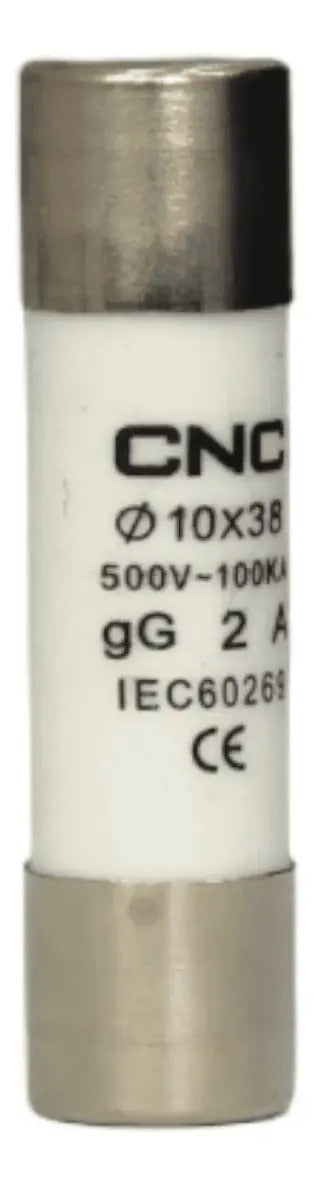 Pack 10 Fusible 2a Cilíndrico   10x38mm Cnc