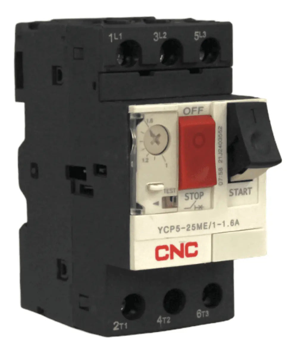 Guardamotor Regulable 1 - 1.6a Cnc Ycp5-25-me06