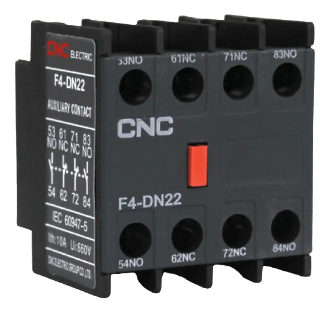 Contacto Auxiliar Frontal Para Contactor Cnc 2no+2nc