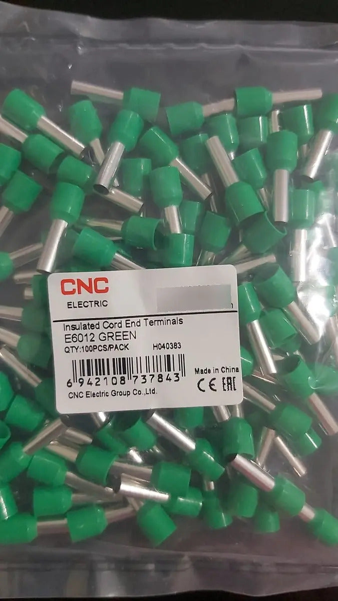 Terminal Ferrul 10 Awg 6mm2 (100 Unidades) Verde
