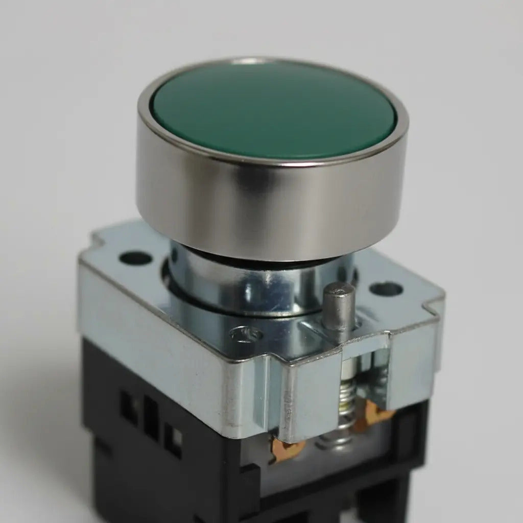 Botón Pulsador Metalico 22mm 1nc Rojo - 1no Verde Cnc