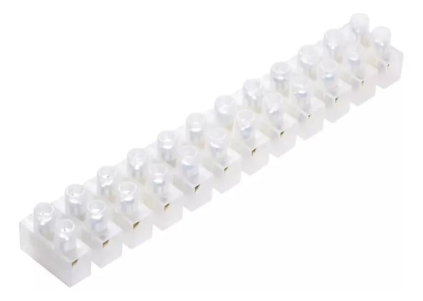 Regleta De Conexión Pvc 12mm2 - 15 Amper Pack 10 Unidades