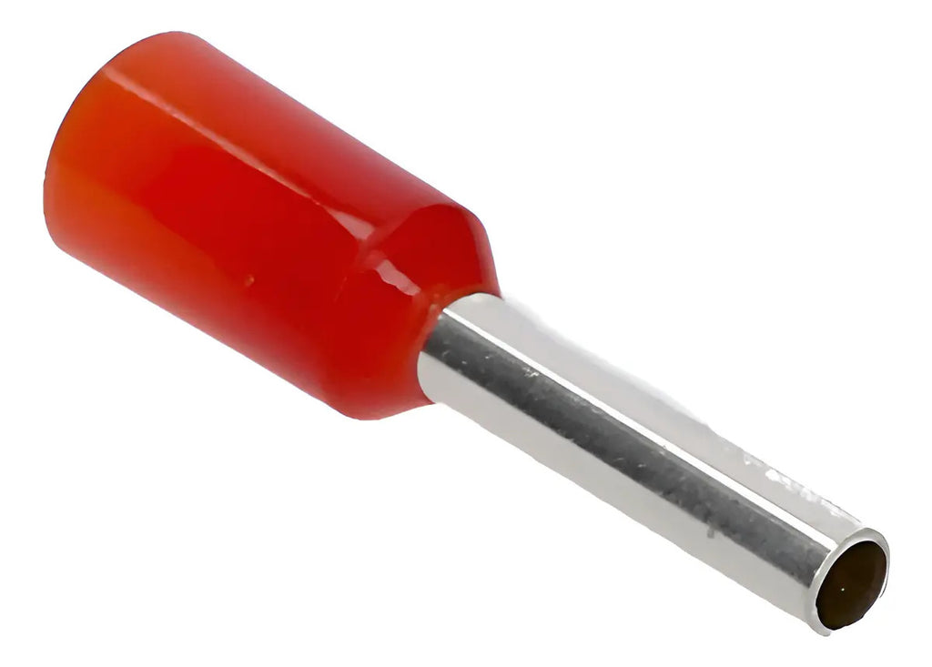 Terminal Ferrule 35mm Rojo 100 Unidades