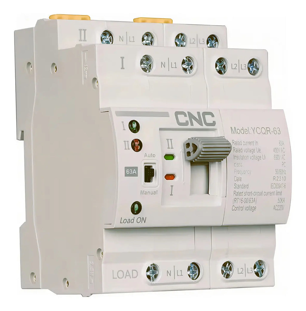 Switch De Automática Cnc Para Generador Y Red De 4 Polos 63a Blanco