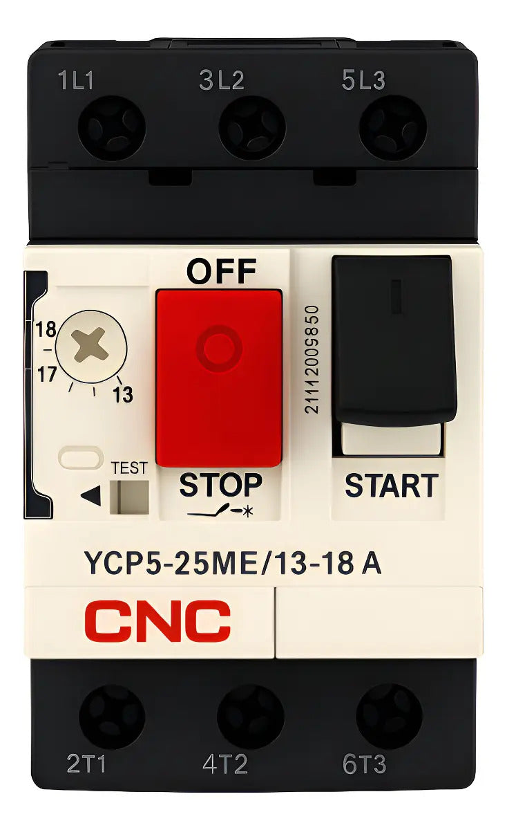 Guardamotor Disyuntor Cnc Ycp5-25me 18a Trifásico 3 Polos 50hz