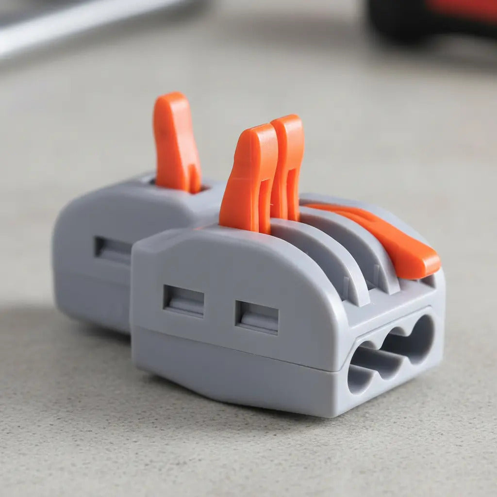 Conector Rapido Tipo Wago 1 A 3 Cable 0.8-4mm2 32a Pack 10un