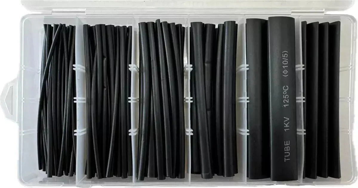 Kit Manga Termocontraible 100 Piezas Negra