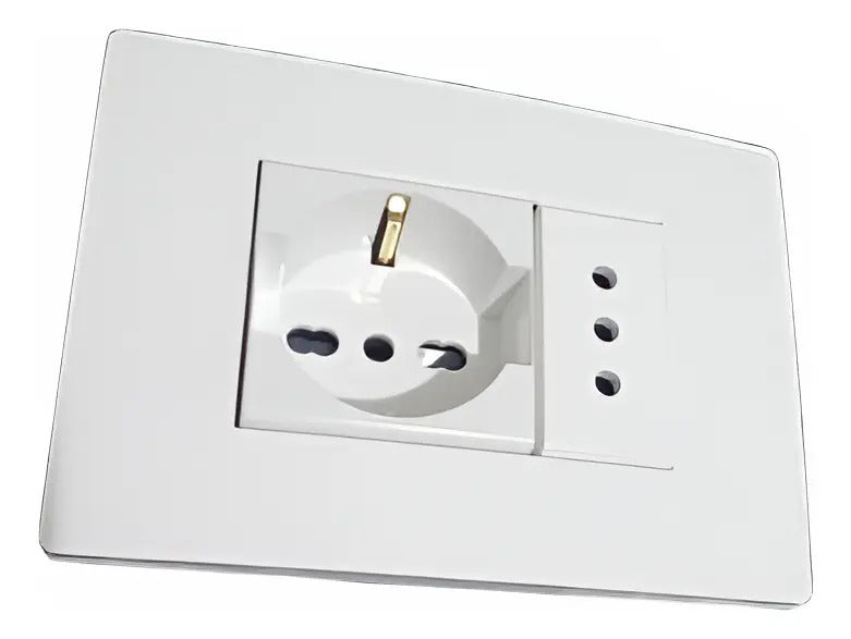 Tomacorriente Schuko Universal 16a + Toma 10a Sinthesi