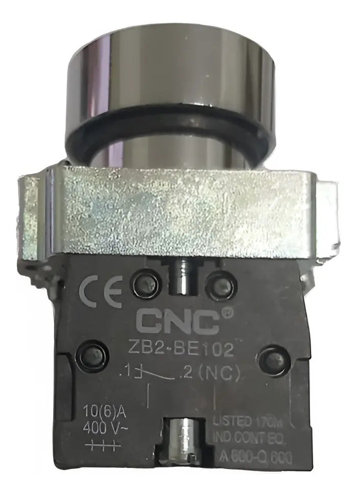 Botón Pulsador Metalico 22mm 1nc Rojo - 1no Verde Cnc