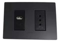 Toma Corriente 10a + Toma Usb Noir S22 Sinthesi