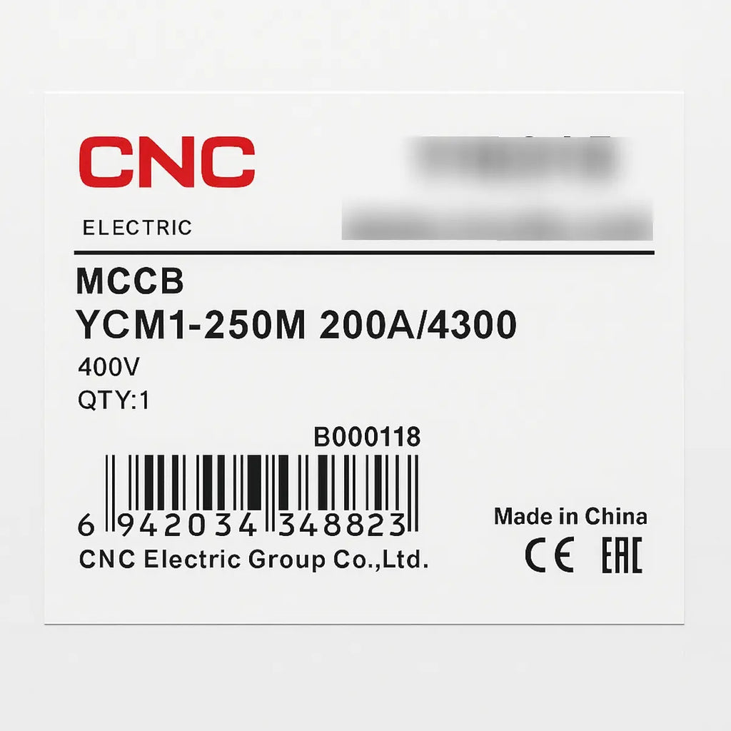 Interruptor Automático Cnc Caja Moldeada 4p 200a 50ka Ycm1-250m 400v
