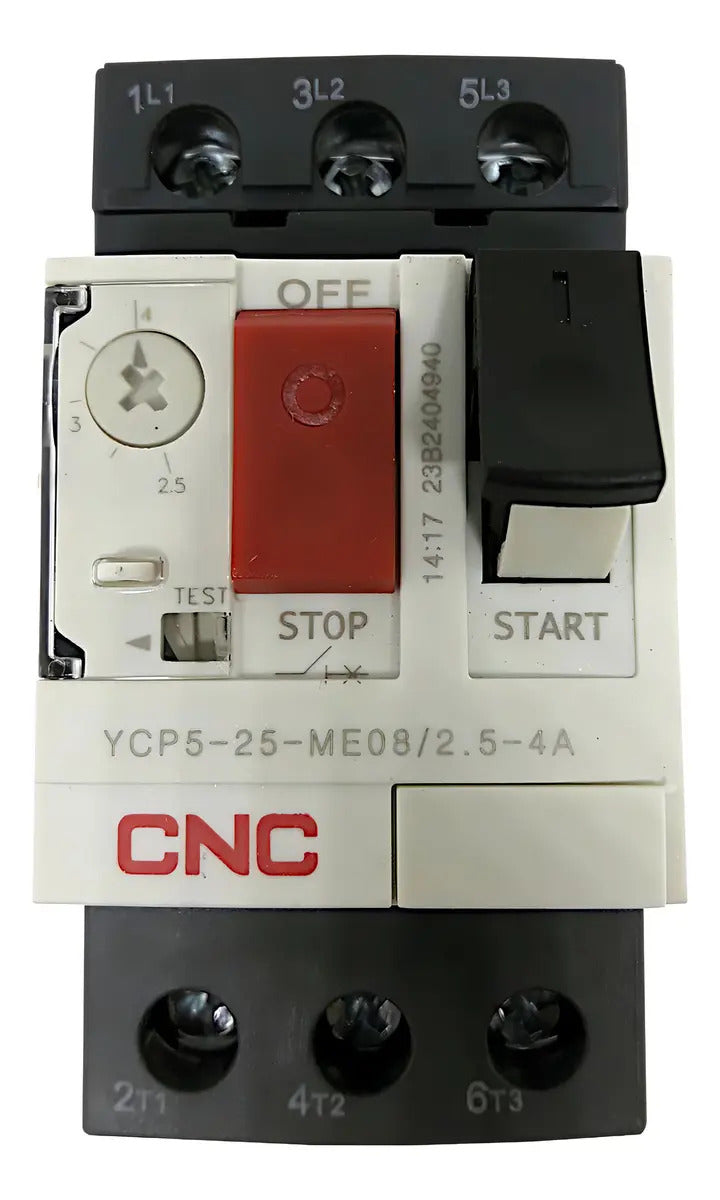 Disyuntor Termomagnético Cnc Ycp5-25-me08 2.5-4a 3 Polos Rotativo