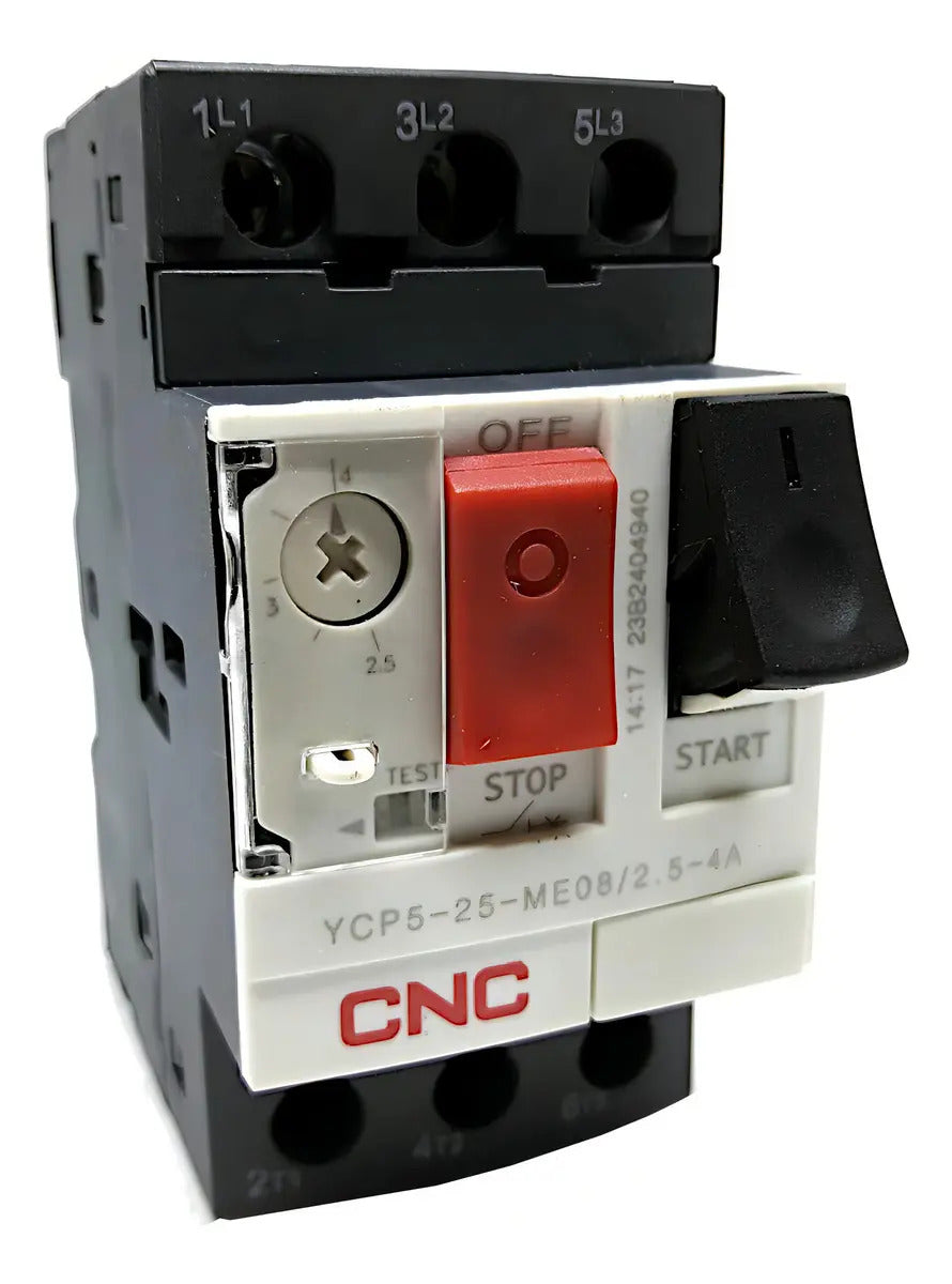 Disyuntor Termomagnético Cnc Ycp5-25-me08 2.5-4a 3 Polos Rotativo
