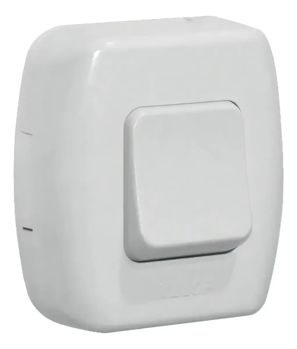Interruptor Superficie 1 Tecla 10a 250v Kalop Tekna Modelo Ks39650 Blanco