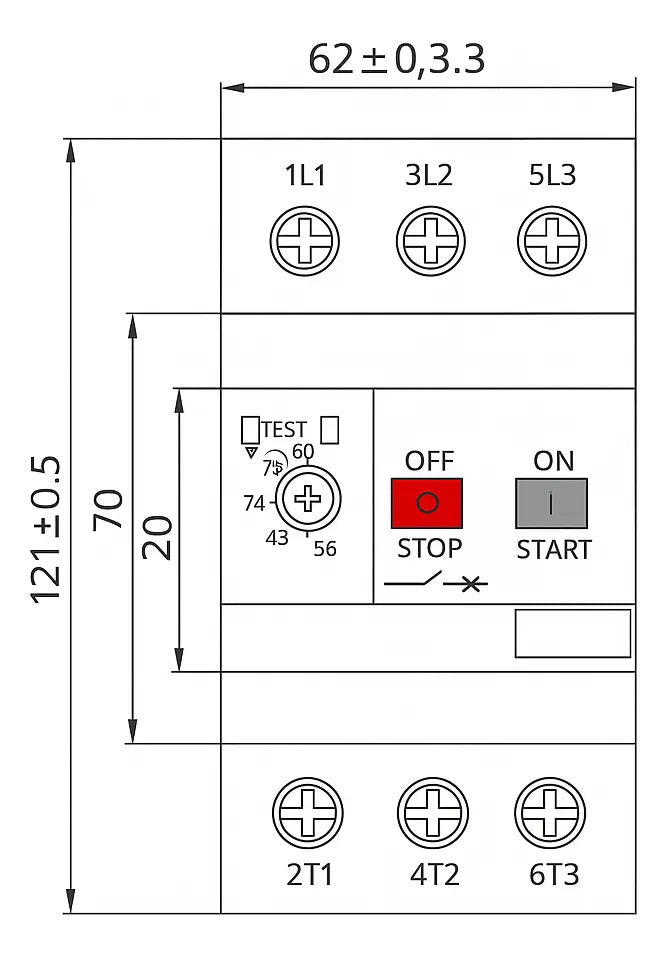 Guardamotor Disyuntor Cnc Ycp5-25me 18a Trifásico 3 Polos 50hz