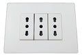 Enchufe Triple Embutido 10/16a Noir Sinthesi. Color Blanco