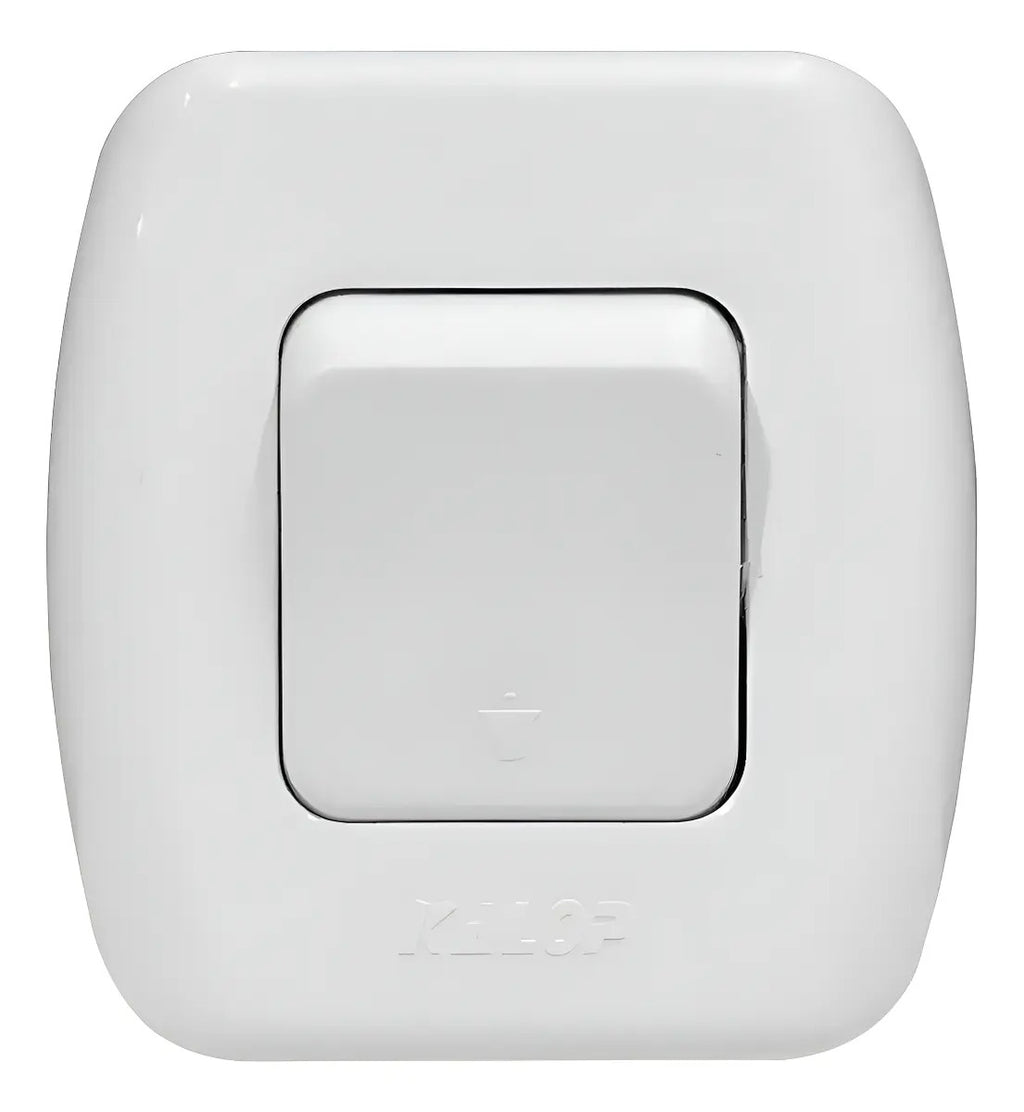 Casquete Interruptor Pulsador Timbre Sobrepuest Tekna Blanco