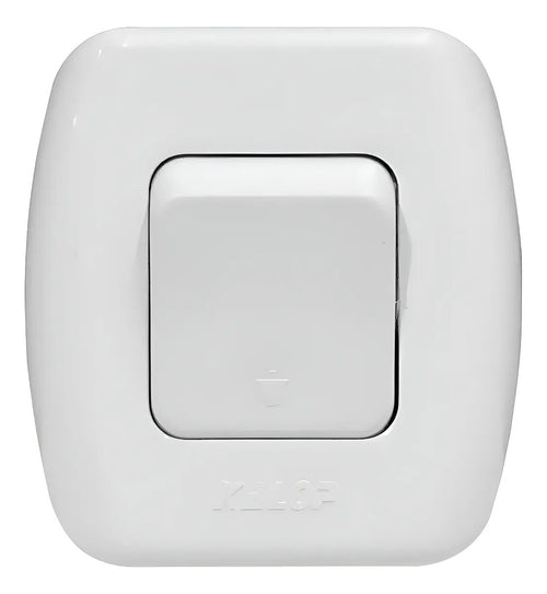 Casquete Interruptor Pulsador Timbre Sobrepuest Tekna Blanco