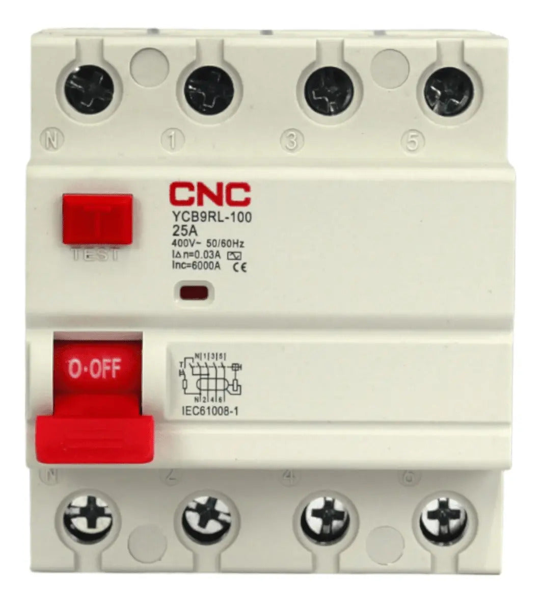 Interruptor Diferencial 4x40a 30ma 4p 6ka Cnc Sec