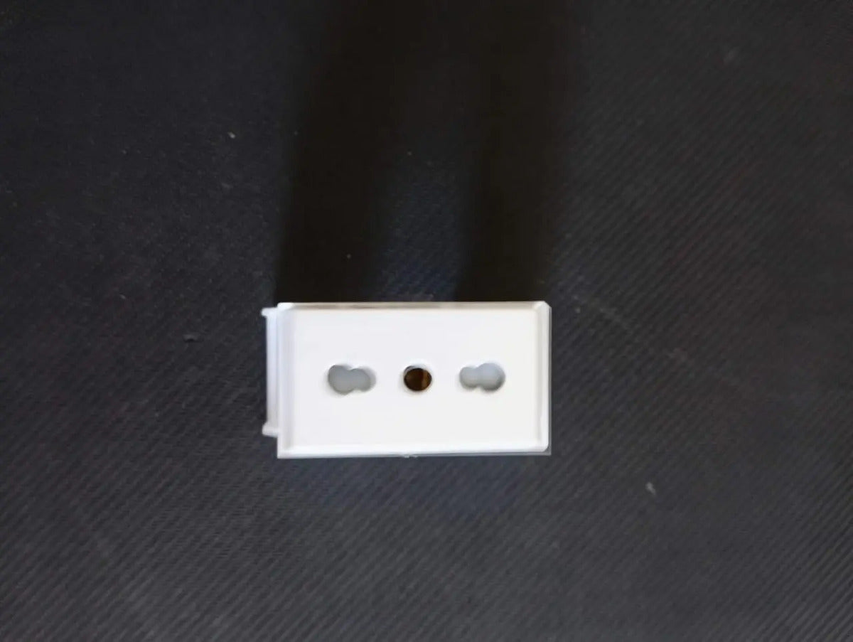 Enchufe Bipaso 10/16a Riel Din Con Soporte Sec Blanco