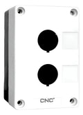 Caja Pvc Botonera Dos  Huecos 22mm Para Control Perforada