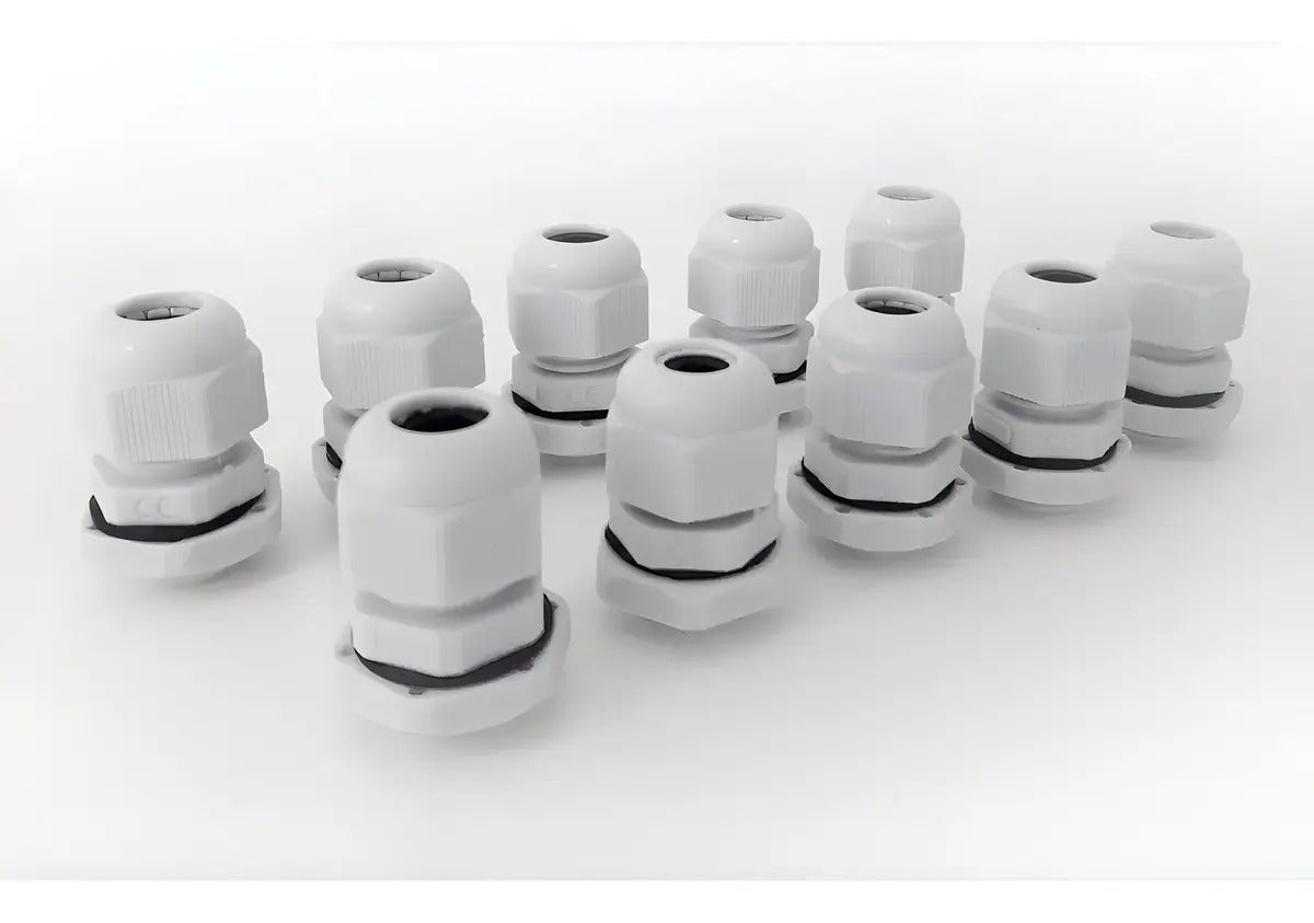 Prensa Estopa Pg-13 Pack 10 Unidades (6mm-12mm) Ip67 Cnc Color Blanco
