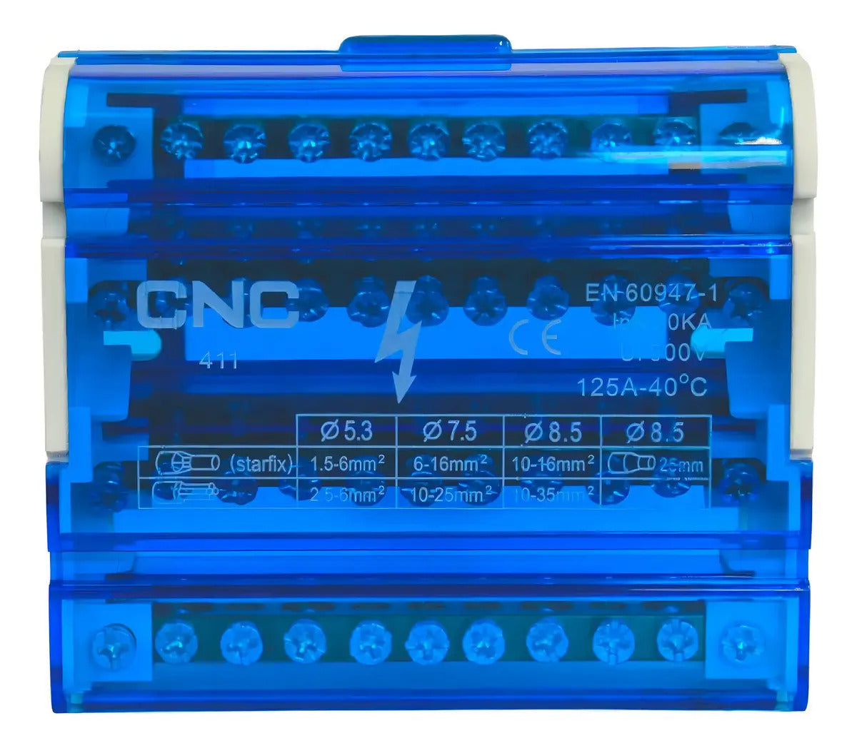 Repartidor Tetrapolar Cnc 125a 11 Conexiones Trifásico Barra Aislada