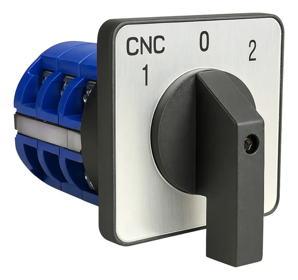 Selector Rotativo Cnc 63a Conmutador Fases 1-0-2 Azul 6 Ip20