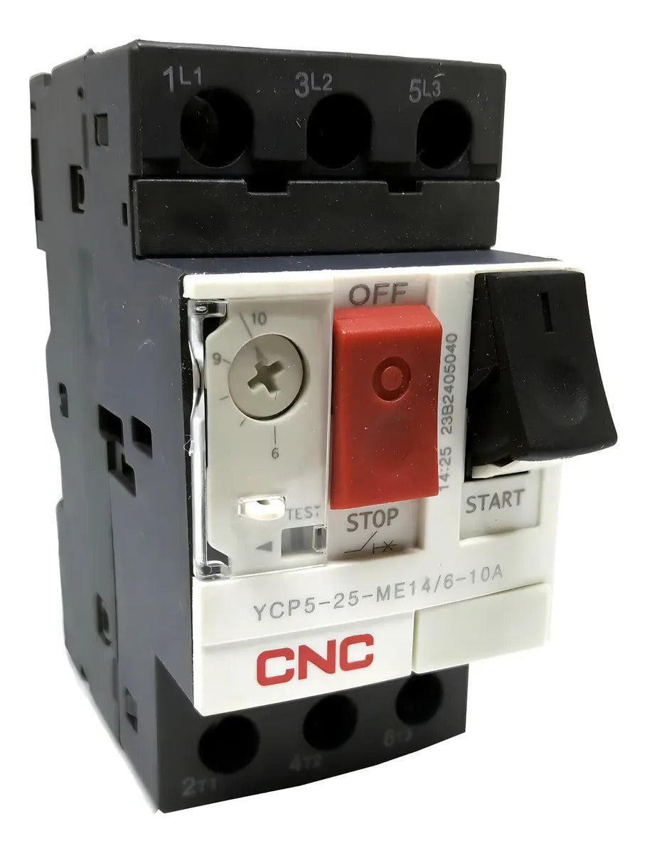 Guardamotor Termomagnético Cnc Rotativo De 6 A 10 A