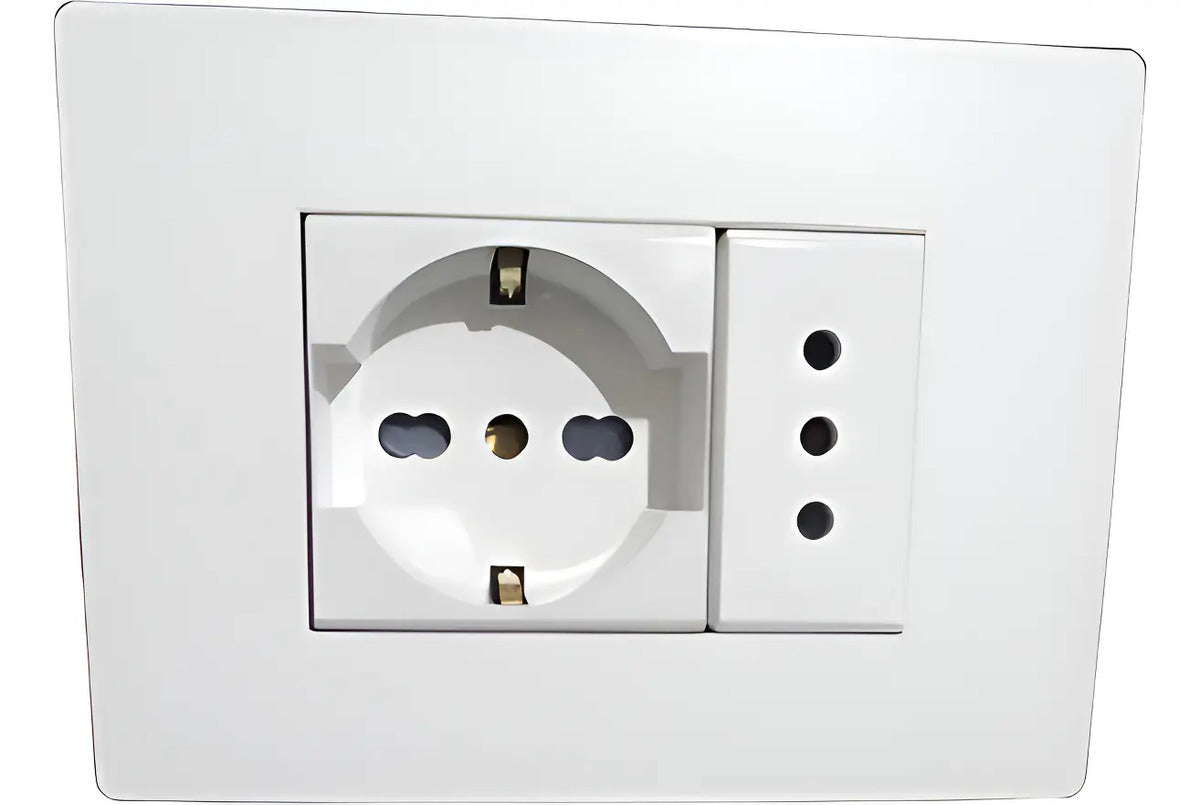 Tomacorriente Schuko Universal 16a + Toma 10a Sinthesi